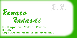 renato nadasdi business card