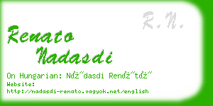 renato nadasdi business card